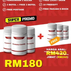 Pakej Super Jimat (3 Botol + Free 3 Botol)